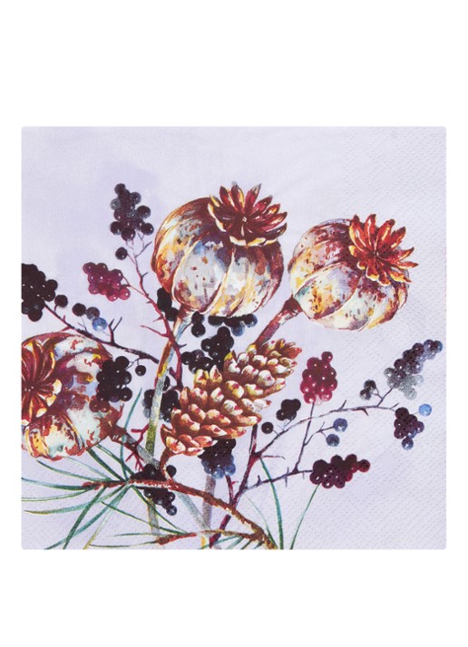Ihr Ideal Home Amara servet 33 x 33 cm set van 20 - voorkant violet