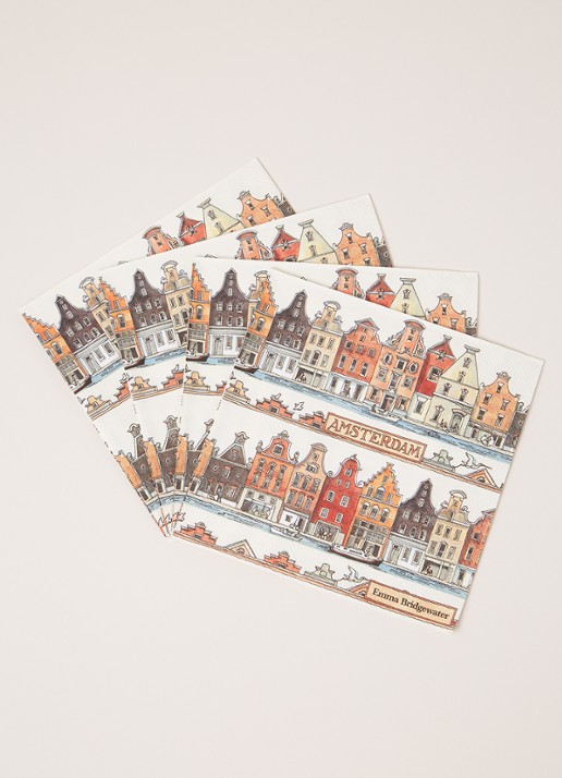 Ihr Ideal Home Amsterdam servetten 33 x 33 cm - detail beige