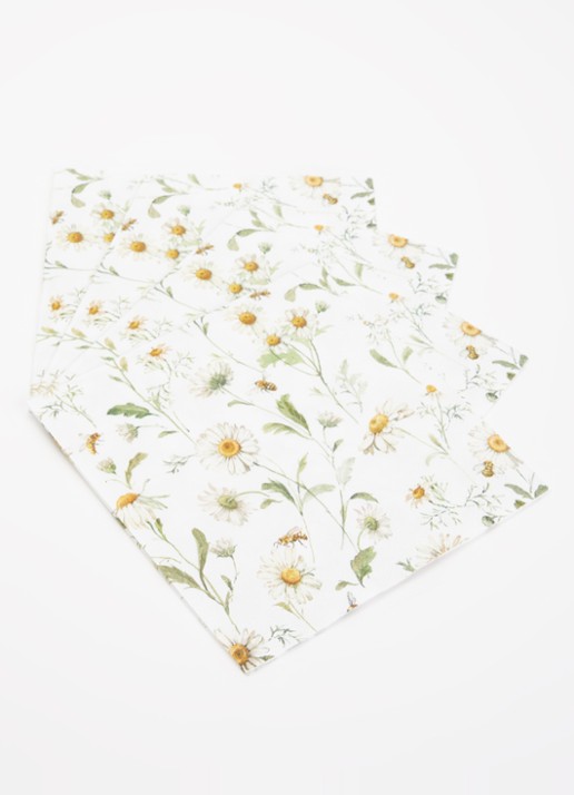 Ihr Ideal Home Daisies servetten 33 x 33 cm  - voorkant 2 multicolor
