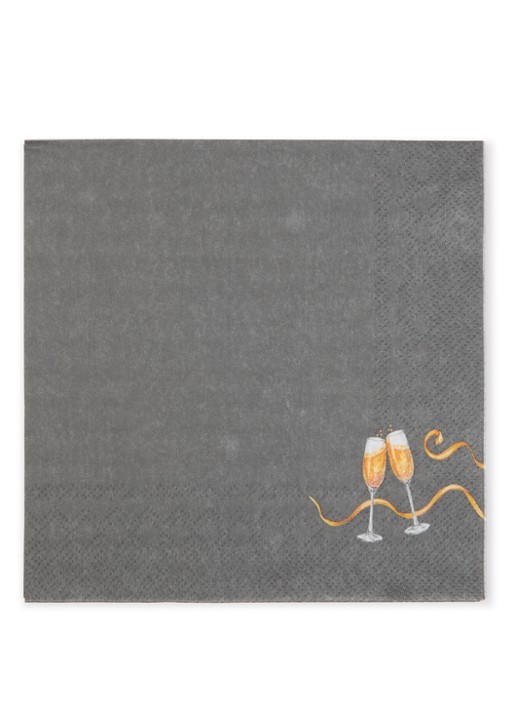 Ihr Ideal Home Tiny Champagne Glass servetten 33 x 33 cm