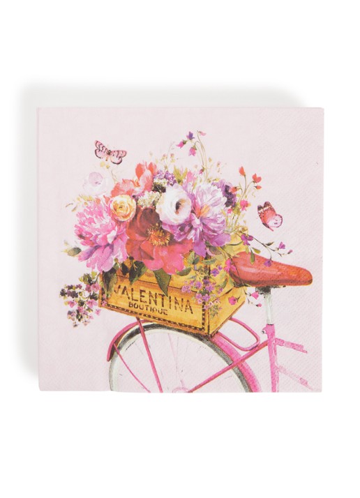 Ihr Ideal Home Velo Rose servet 33 x 33 cm set van 20 - voorkant roze