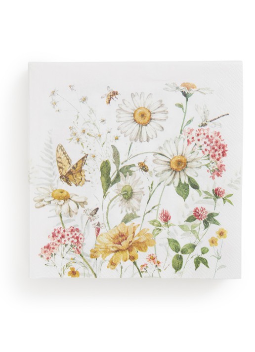 Ihr Ideal Home Wildflower and Butterfly servetten 25 x 25 cm