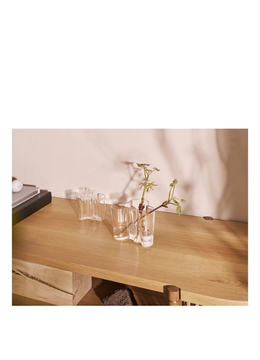Iittala Alvar Aalto vaas helder 12 cm - detail transparant