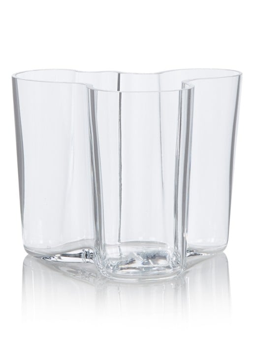 Iittala Alvar Aalto vaas helder 12 cm - voorkant 5 transparant