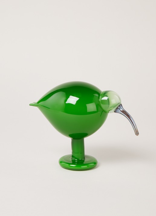 Iittala Birds by Toikka Groene Ibis van glas 20 cm - voorkant 2 groen