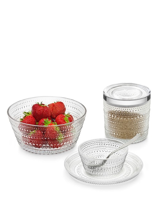 Iittala Kastehelmi saladeschaal 18 cm - voorkant 2 transparant