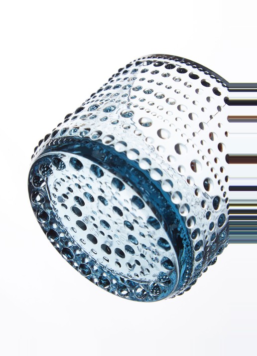 Iittala Kastehelmi  waxinelichthouder 6 cm - voorkant 2 blauw