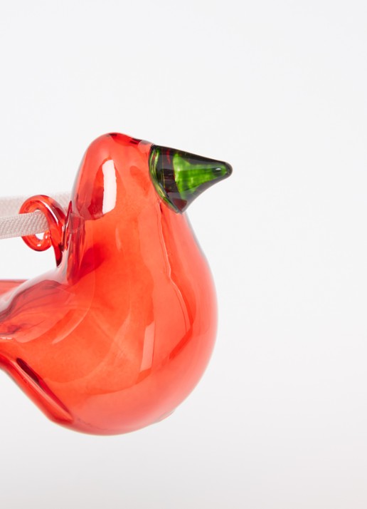 Iittala Mini Vogel kersthanger 6 cm set van 3 - detail rood