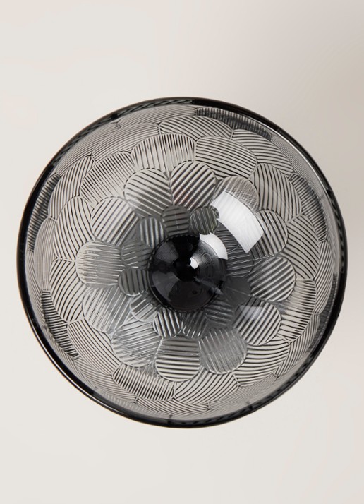 Iittala Miranda schaal op voet 11,5 cm - detail donkergrijs
