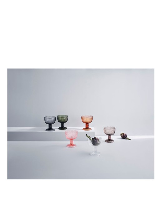 Iittala Miranda schaal op voet 11,5 cm - detail 2 donkergrijs