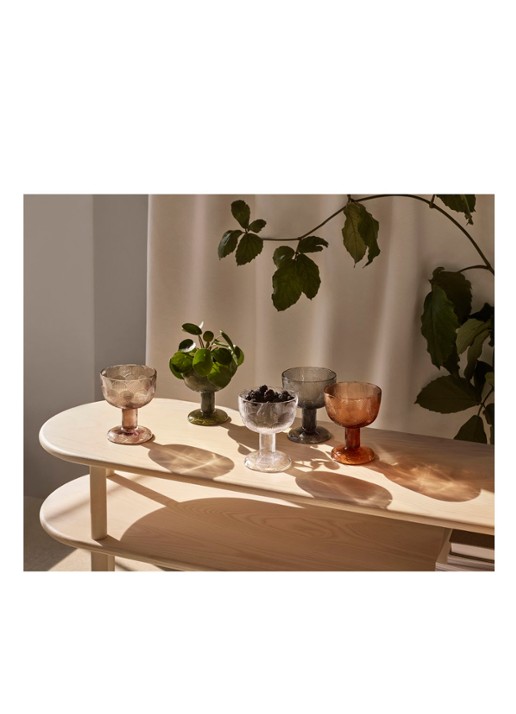 Iittala Miranda schaal op voet 11,5 cm - detail 4 bruin