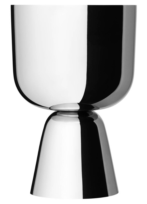 Iittala Nappula bloempot voor binnen 19 x 12,5 cm - voorkant 2 zilver