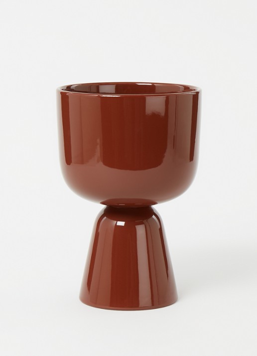 Iittala Nappula bloempot voor binnen - 23 cm - voorkant 2 bruin