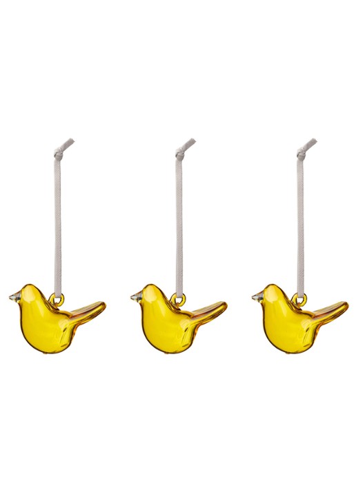 Iittala Oiva Toikka hanger van glas set van 3