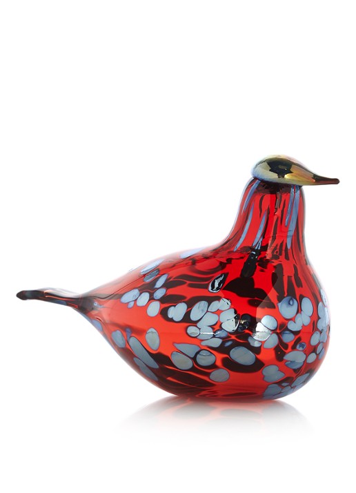 Iittala Robijnvogel van glas 13 cm - voorkant multicolor