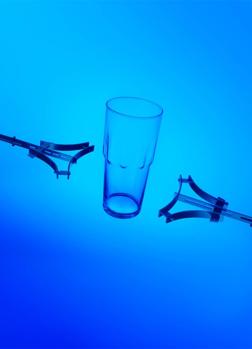 Iittala Solare hoog glas 39 cl staalgrijs set van 2 - achterkant donkergrijs