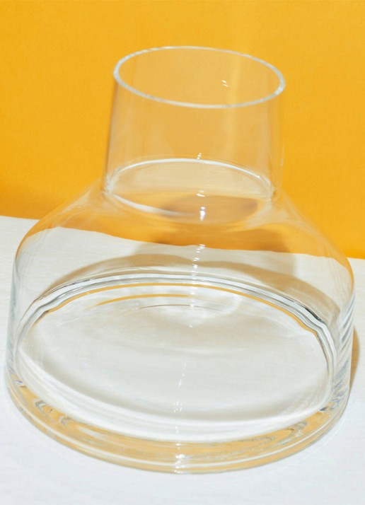 Iittala Solare Low vaas 20 cm - voorkant 3 transparant