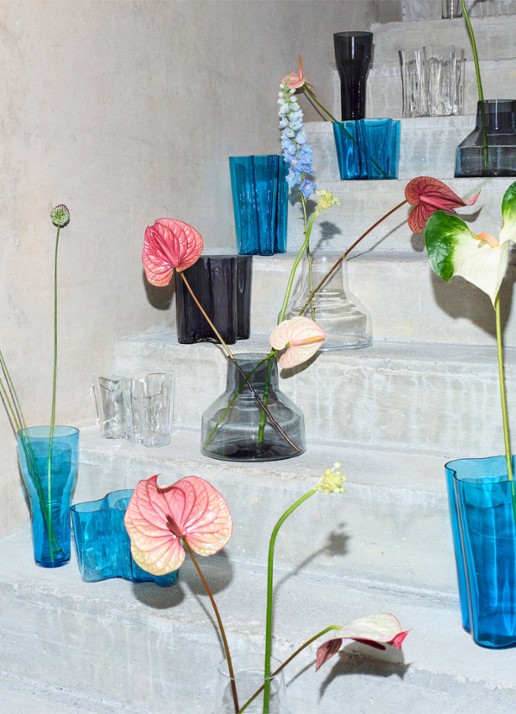 Iittala Solare Tall vaas 26 cm - achterkant 3 transparant