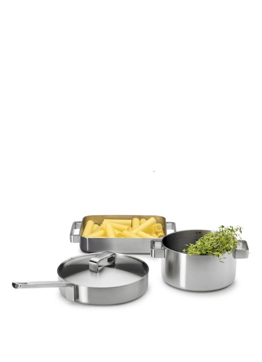 Iittala Tools kookpan met deksel Ø22 cm - voorkant 2 zilver