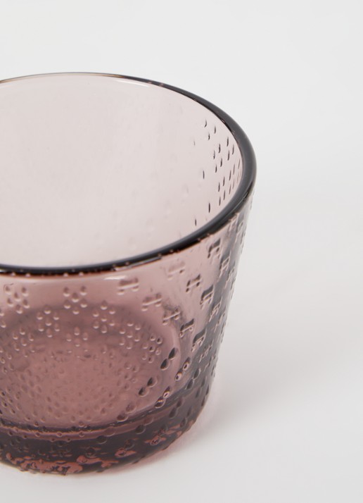Iittala Tundra drinkglas 16 cl set van 2 - voorkant 2 donkerroze
