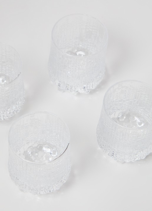Iittala Ultima Thule borrelglas 5 cl set van 4  - voorkant 2 transparant