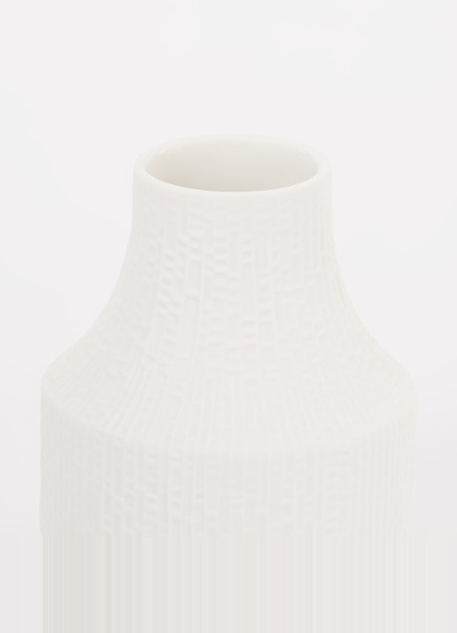 Iittala Ultima Thule vaas van keramiek 10 cm - voorkant 2 gebroken wit