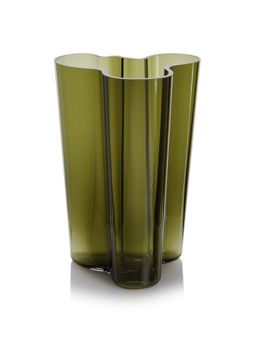 Iittala Vaas 25 cm - voorkant mosgroen