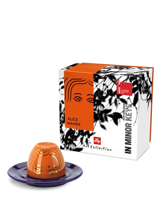 illy Biennale Maher espressokopje met schotel in giftbox - voorkant 2 undefined