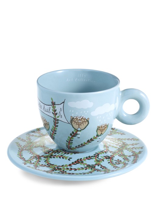 illy Biennale Petersen espressokopje met schotel in giftbox