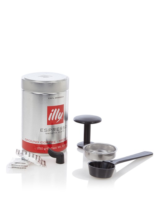 illy X1 Francis Francis Ground espressomachine 1 liter - detail 3 zwart