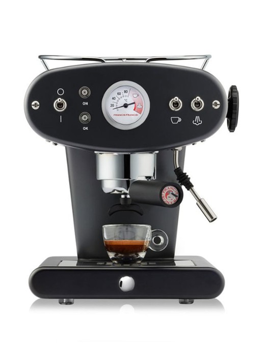 illy X1 Francis Francis Ground espressomachine 1 liter - voorkant zwart