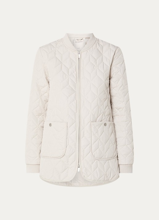 Ilse Jacobsen Art45 jack met quilt patroon en opgestikte zakken - voorkant 2 creme
