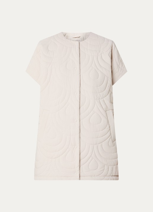 Ilse Jacobsen Blossom bodywarmer met quilt patroon - voorkant 2 creme