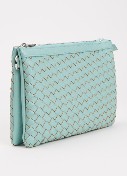Ilse Jacobsen Gevlochten clutch met afneembare schouderriem - achterkant 3 mint