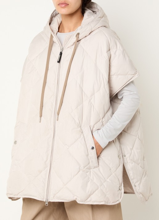 Ilse Jacobsen Longline jack met quiltpatroon - detail gebroken wit
