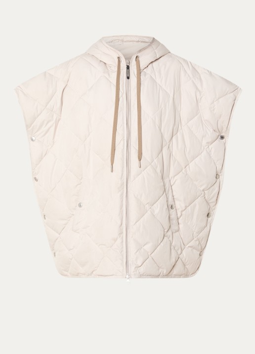 Ilse Jacobsen Longline jack met quiltpatroon - voorkant 2 gebroken wit