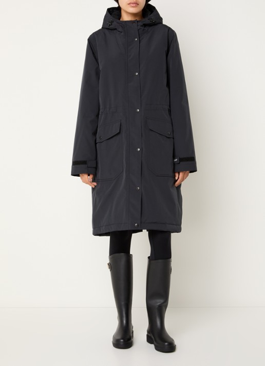 Ilse Jacobsen Longline regenjas met klepzakken