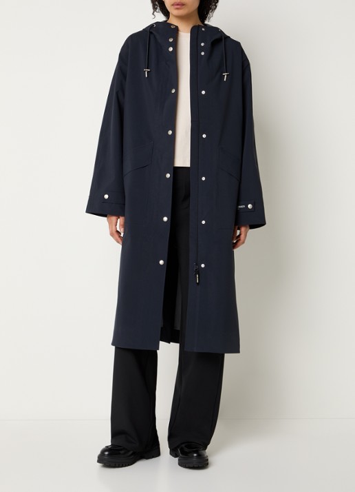 Ilse Jacobsen Parka met klepzakken - voorkant 2 indigo