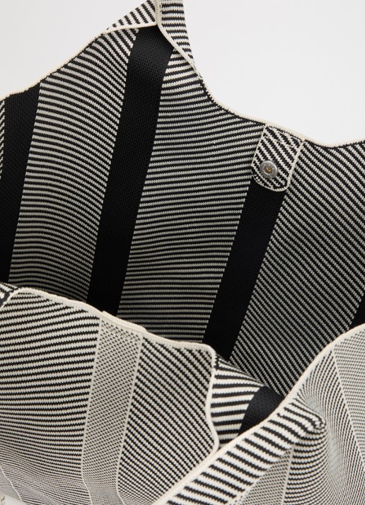 Ilse Jacobsen Shopper met grafische print - detail 2 zwart