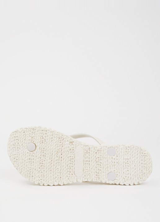 Ilse Jacobsen Slipper met glitter en applicatie - detail 3 gebroken wit