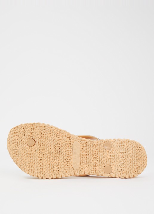 Ilse Jacobsen Slipper met glitter en applicatie - detail 4 beige