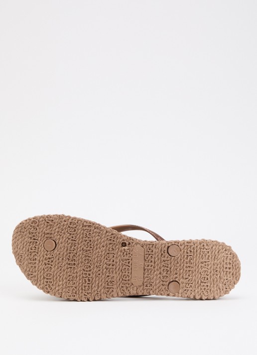 Ilse Jacobsen Slipper met glitter en applicatie - detail 3 lichtbruin