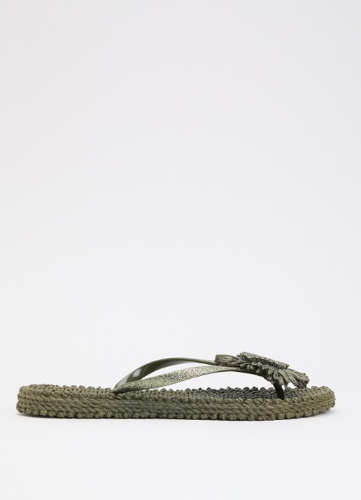Ilse Jacobsen Slipper met glitter en applicatie
