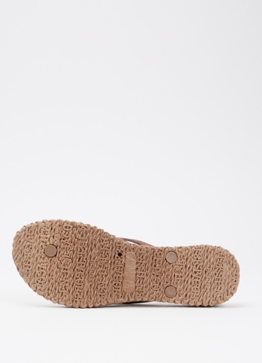 Ilse Jacobsen Slipper met glitter - detail 5 lichtbruin