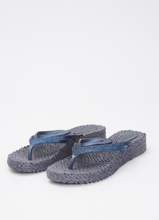 Ilse Jacobsen Slipper met glitter - detail 3 indigo