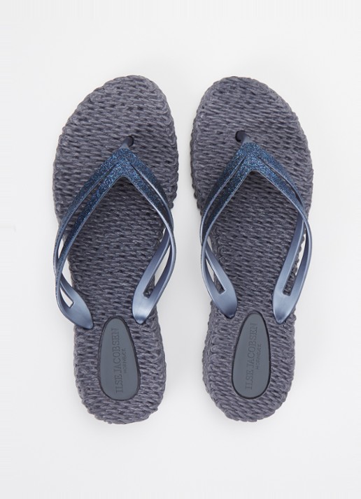 Ilse Jacobsen Slipper met glitter - detail 4 indigo