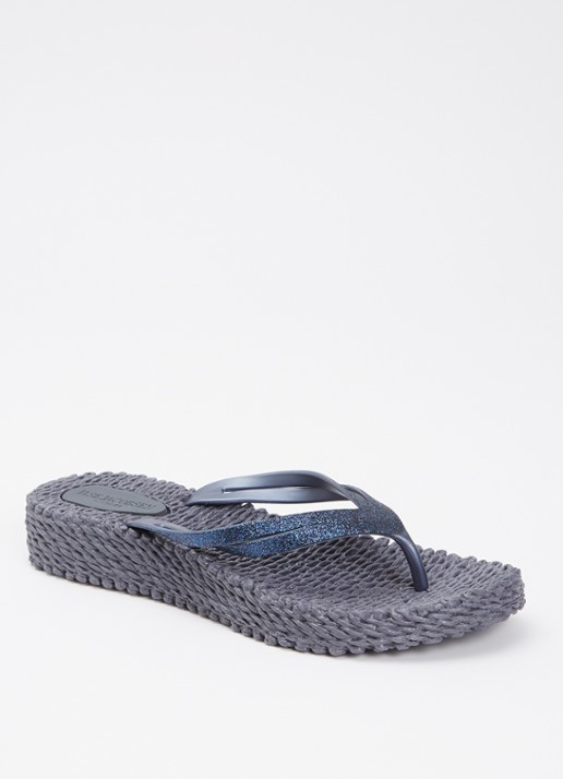 Ilse Jacobsen Slipper met glitter - voorkant indigo