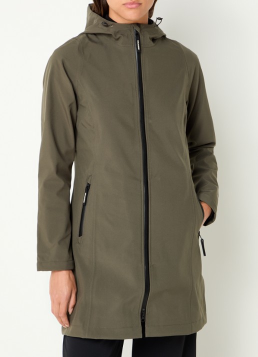Ilse Jacobsen Softshell jack met capuchon en ritszakken