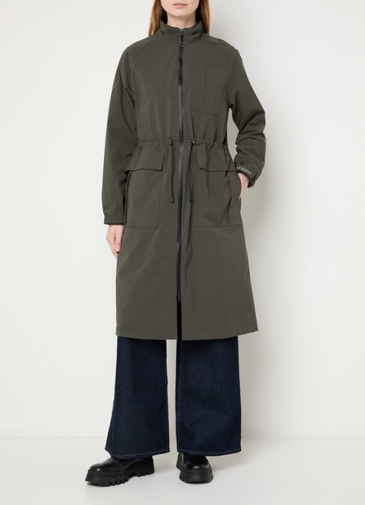 Ilse Jacobsen Thermy parka met afneembare capuchon - voorkant 3 bronsgroen
