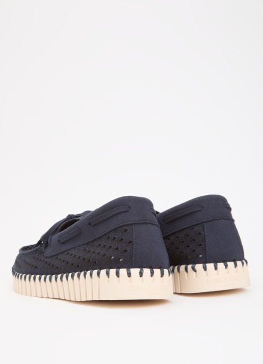 Ilse Jacobsen Tulip mocassin met structuur - achterkant 5 indigo